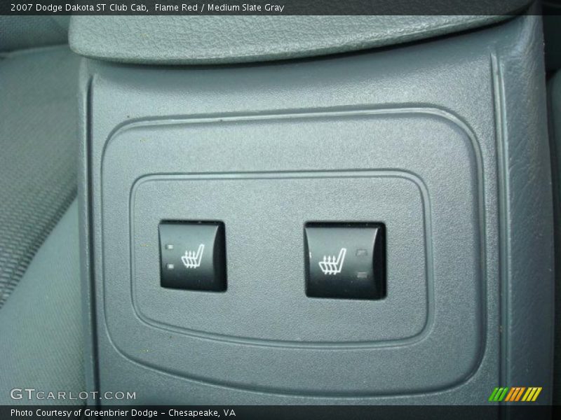 Flame Red / Medium Slate Gray 2007 Dodge Dakota ST Club Cab