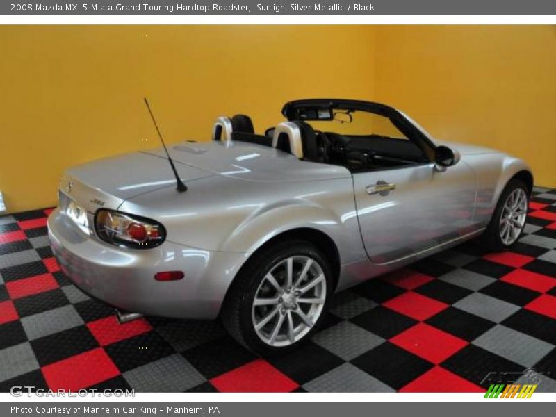 Sunlight Silver Metallic / Black 2008 Mazda MX-5 Miata Grand Touring Hardtop Roadster