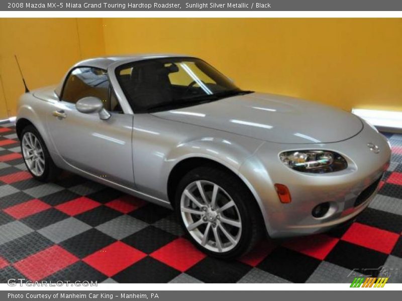 Sunlight Silver Metallic / Black 2008 Mazda MX-5 Miata Grand Touring Hardtop Roadster