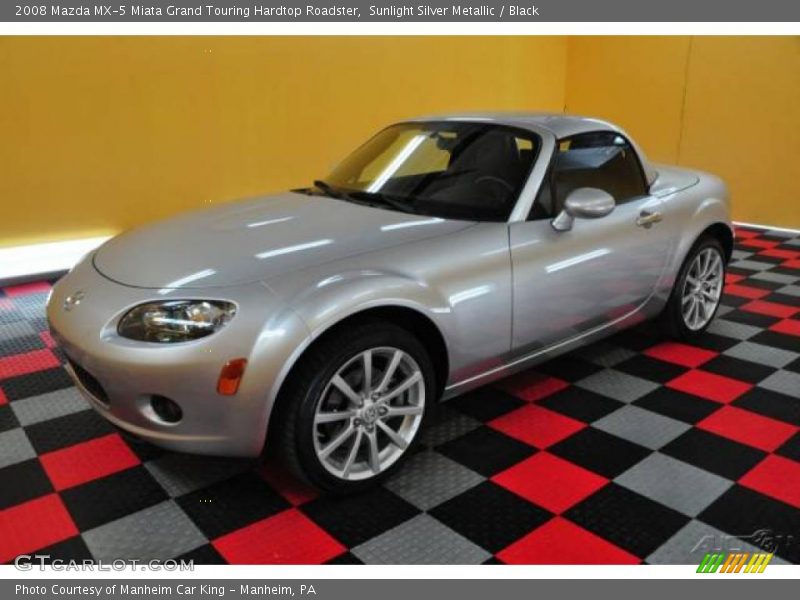 Sunlight Silver Metallic / Black 2008 Mazda MX-5 Miata Grand Touring Hardtop Roadster