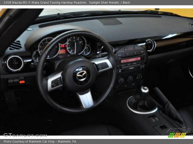 Sunlight Silver Metallic / Black 2008 Mazda MX-5 Miata Grand Touring Hardtop Roadster