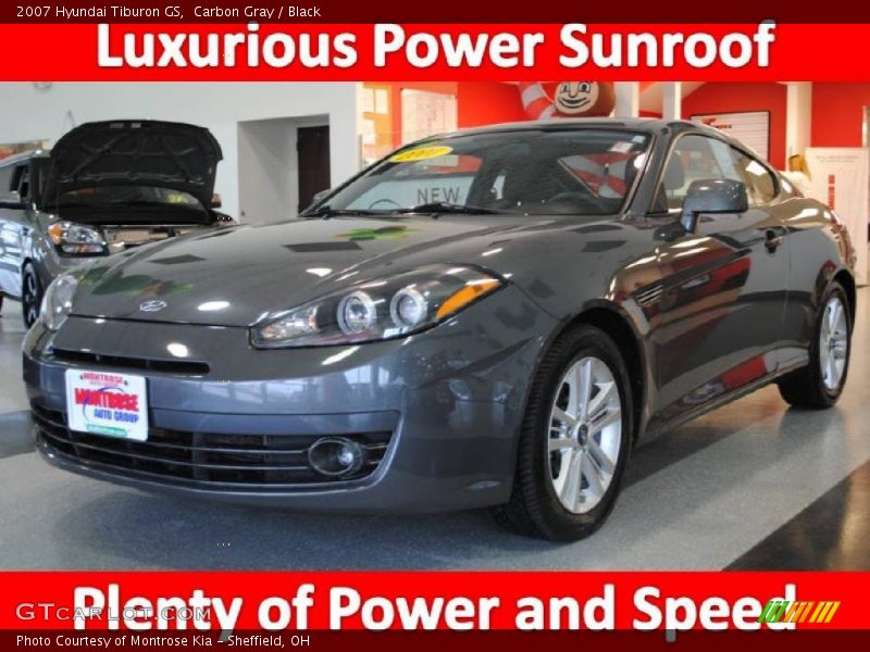 Carbon Gray / Black 2007 Hyundai Tiburon GS