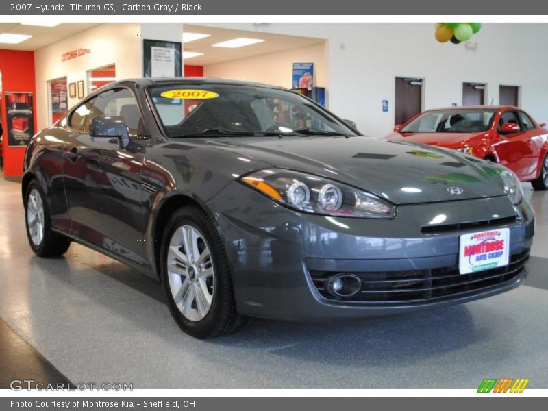 Carbon Gray / Black 2007 Hyundai Tiburon GS