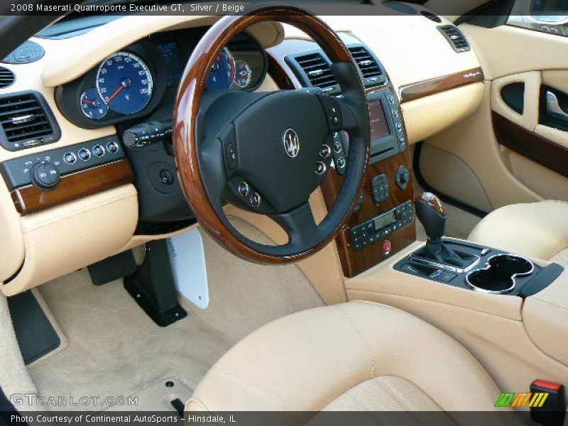 Silver / Beige 2008 Maserati Quattroporte Executive GT