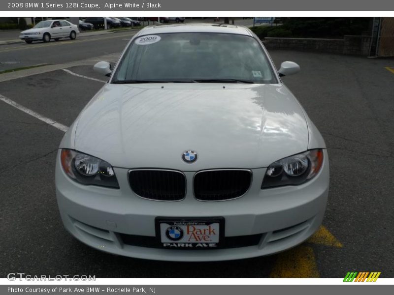 Alpine White / Black 2008 BMW 1 Series 128i Coupe