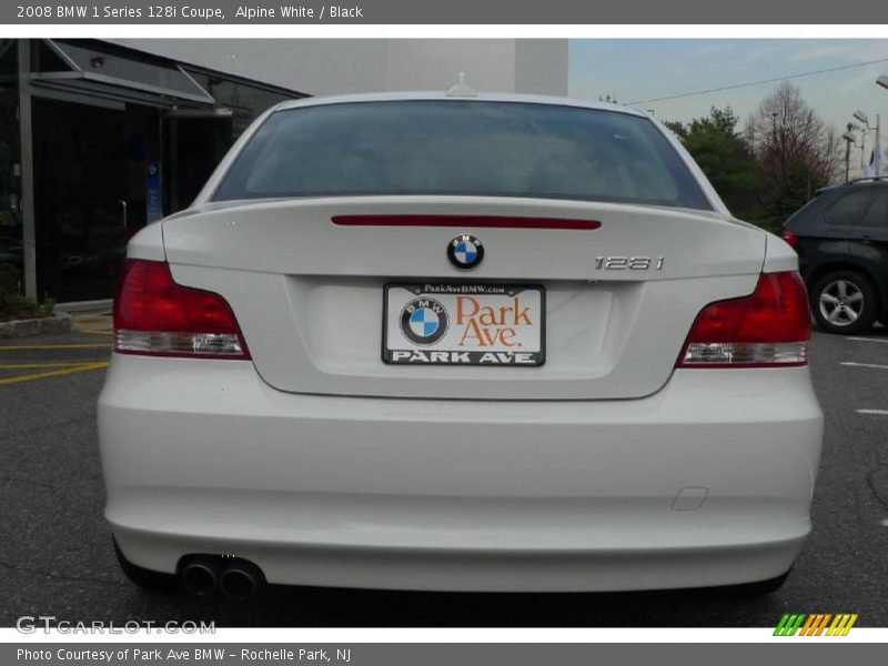 Alpine White / Black 2008 BMW 1 Series 128i Coupe