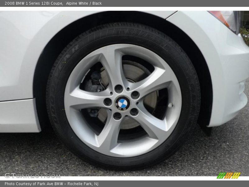 Alpine White / Black 2008 BMW 1 Series 128i Coupe