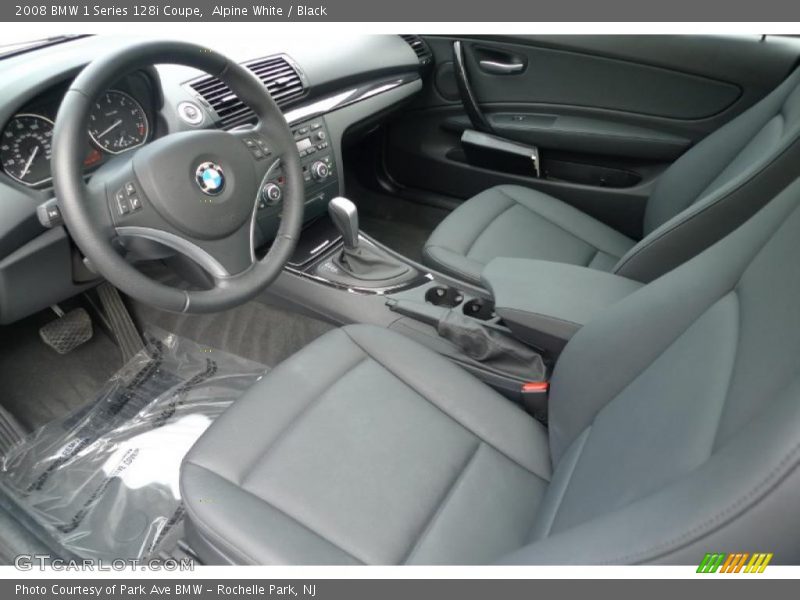 Alpine White / Black 2008 BMW 1 Series 128i Coupe