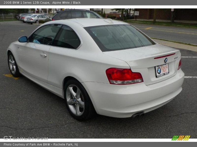 Alpine White / Black 2008 BMW 1 Series 128i Coupe