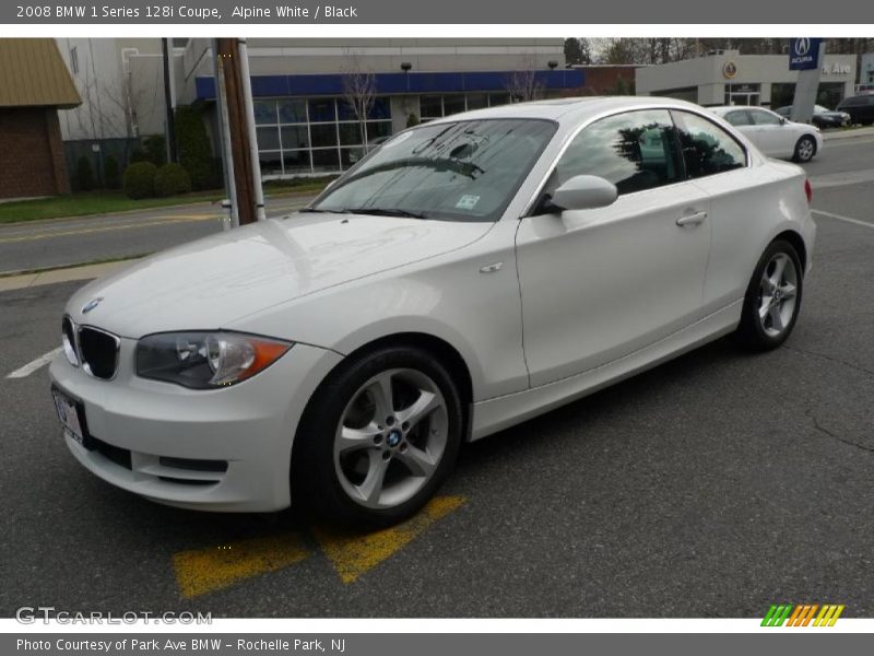 Alpine White / Black 2008 BMW 1 Series 128i Coupe