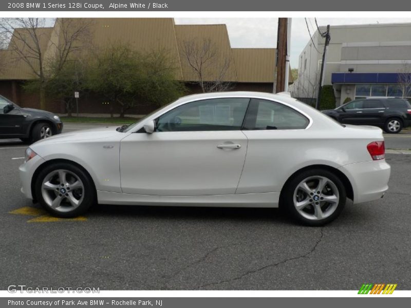 Alpine White / Black 2008 BMW 1 Series 128i Coupe