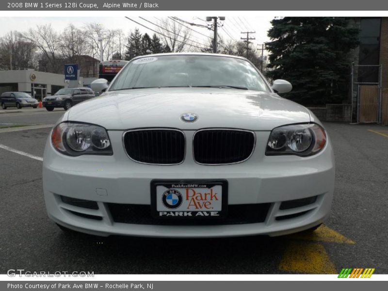 Alpine White / Black 2008 BMW 1 Series 128i Coupe