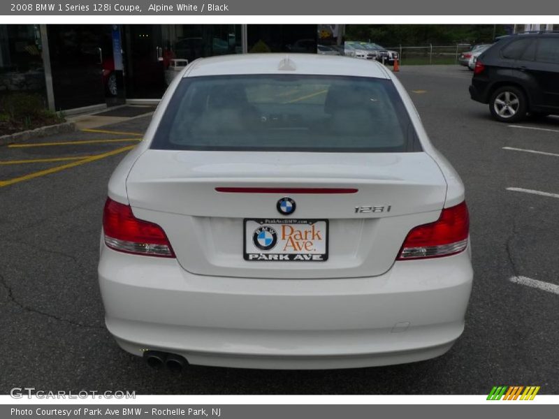 Alpine White / Black 2008 BMW 1 Series 128i Coupe