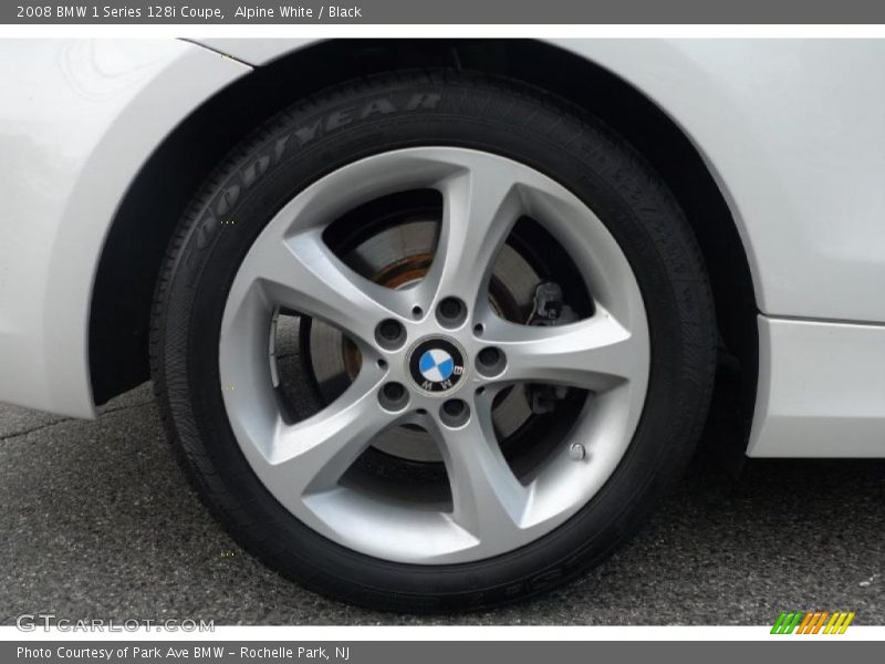 Alpine White / Black 2008 BMW 1 Series 128i Coupe