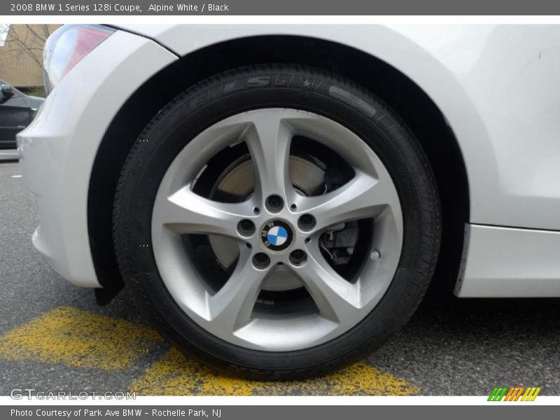 Alpine White / Black 2008 BMW 1 Series 128i Coupe