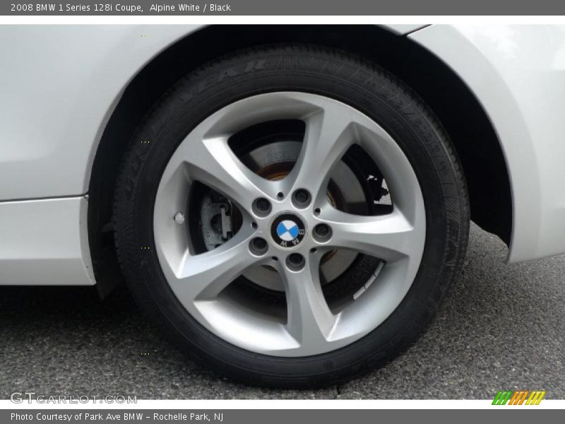 Alpine White / Black 2008 BMW 1 Series 128i Coupe
