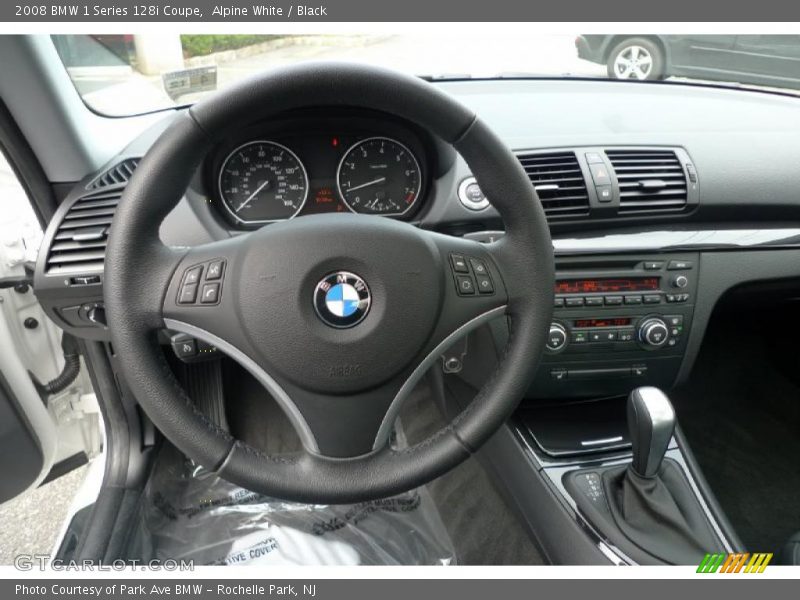 Alpine White / Black 2008 BMW 1 Series 128i Coupe