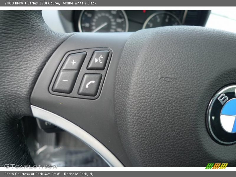 Alpine White / Black 2008 BMW 1 Series 128i Coupe