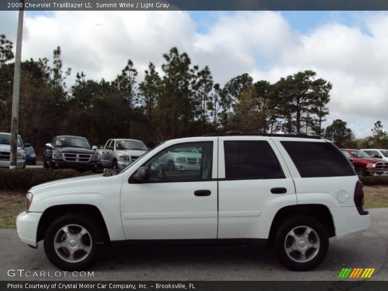 Summit White / Light Gray 2008 Chevrolet TrailBlazer LS