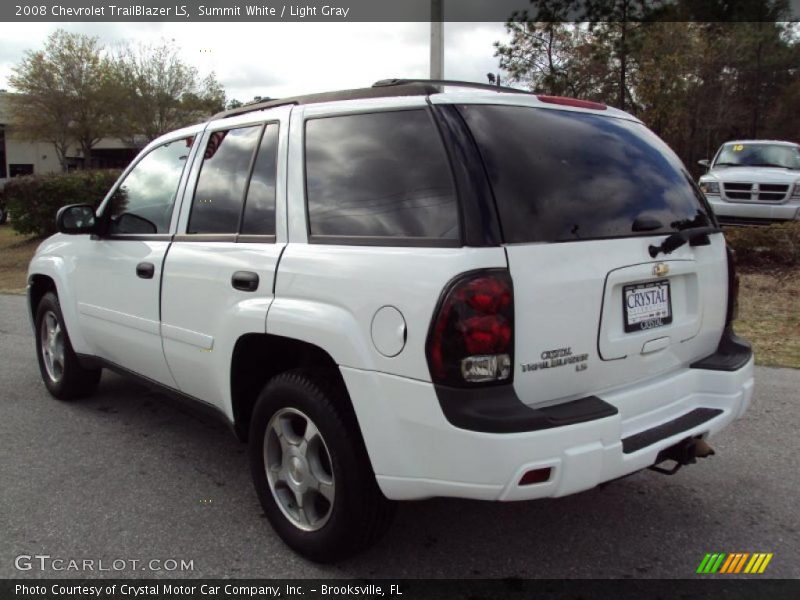 Summit White / Light Gray 2008 Chevrolet TrailBlazer LS