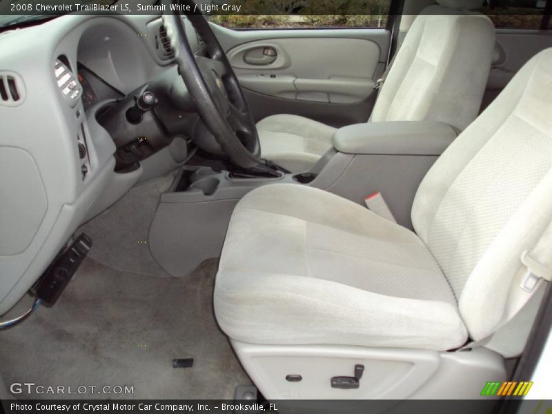 Summit White / Light Gray 2008 Chevrolet TrailBlazer LS
