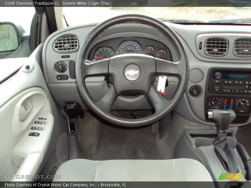 Summit White / Light Gray 2008 Chevrolet TrailBlazer LS