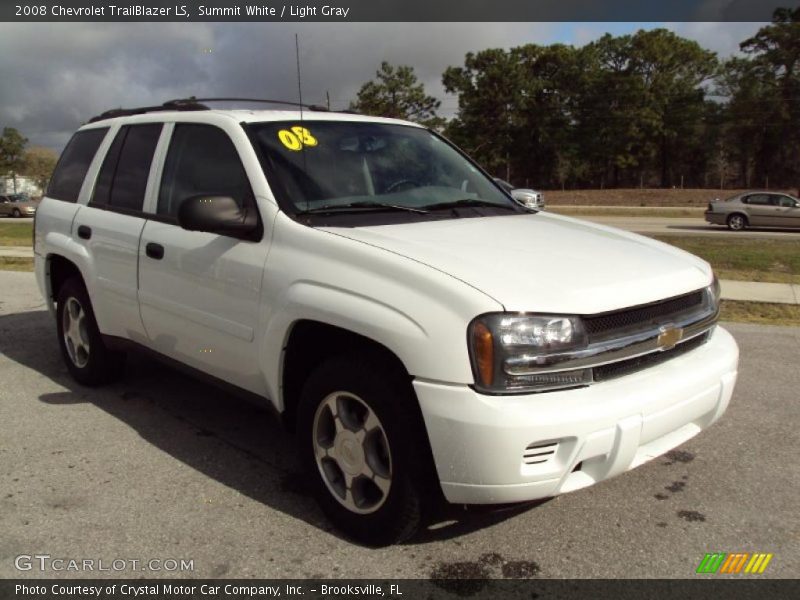 Summit White / Light Gray 2008 Chevrolet TrailBlazer LS