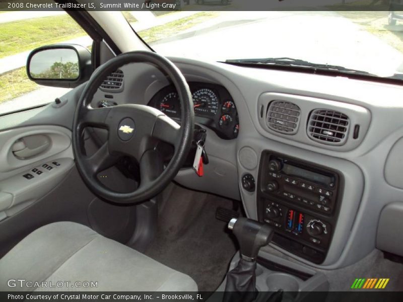 Summit White / Light Gray 2008 Chevrolet TrailBlazer LS