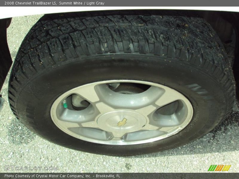 Summit White / Light Gray 2008 Chevrolet TrailBlazer LS