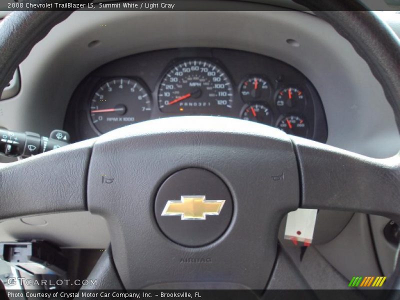 Summit White / Light Gray 2008 Chevrolet TrailBlazer LS
