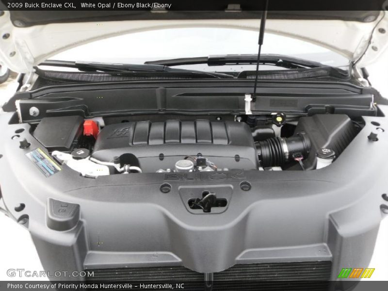 White Opal / Ebony Black/Ebony 2009 Buick Enclave CXL