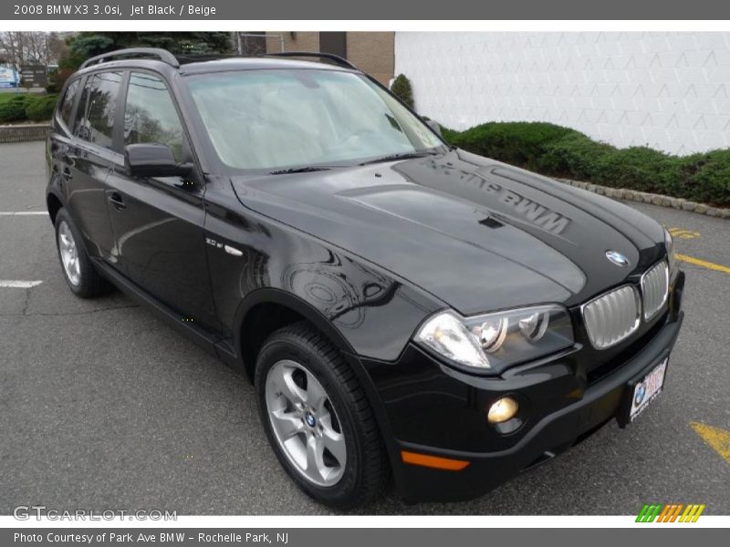 Jet Black / Beige 2008 BMW X3 3.0si