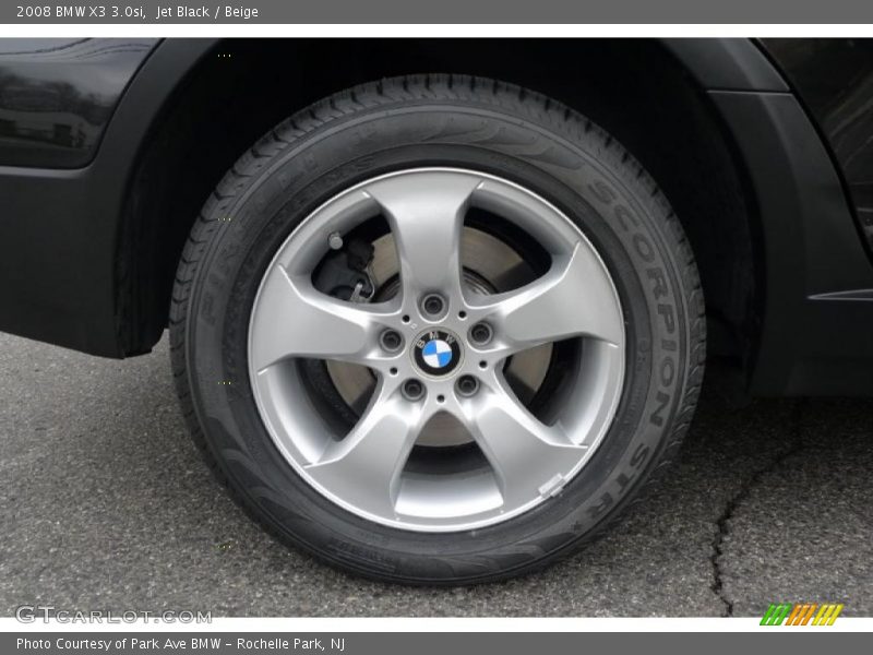 Jet Black / Beige 2008 BMW X3 3.0si