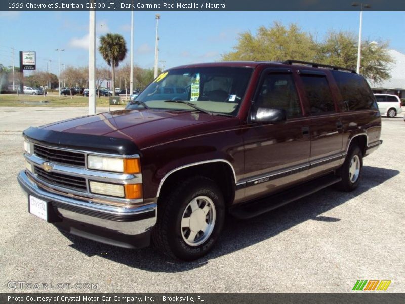 Dark Carmine Red Metallic / Neutral 1999 Chevrolet Suburban C1500 LT