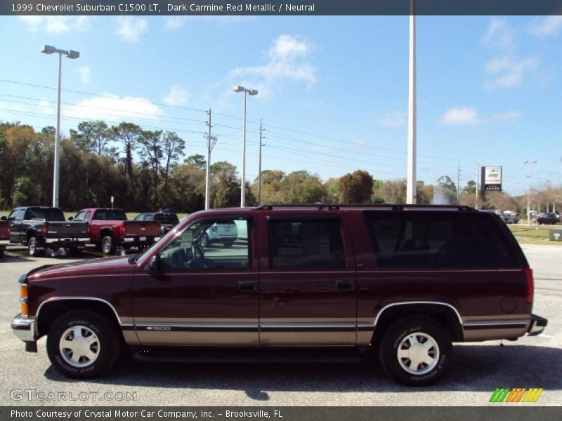 Dark Carmine Red Metallic / Neutral 1999 Chevrolet Suburban C1500 LT