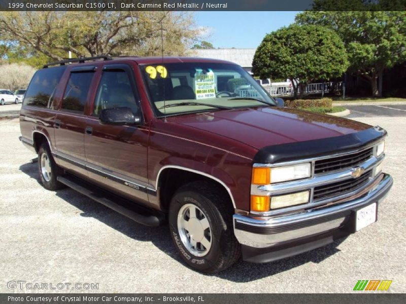 Dark Carmine Red Metallic / Neutral 1999 Chevrolet Suburban C1500 LT