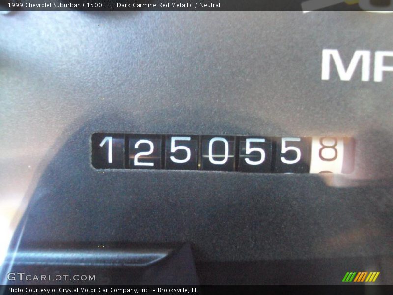 Dark Carmine Red Metallic / Neutral 1999 Chevrolet Suburban C1500 LT