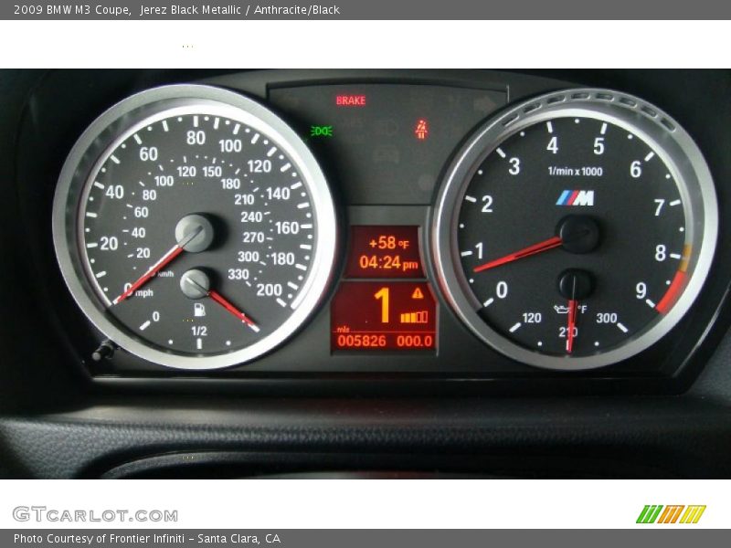 Jerez Black Metallic / Anthracite/Black 2009 BMW M3 Coupe