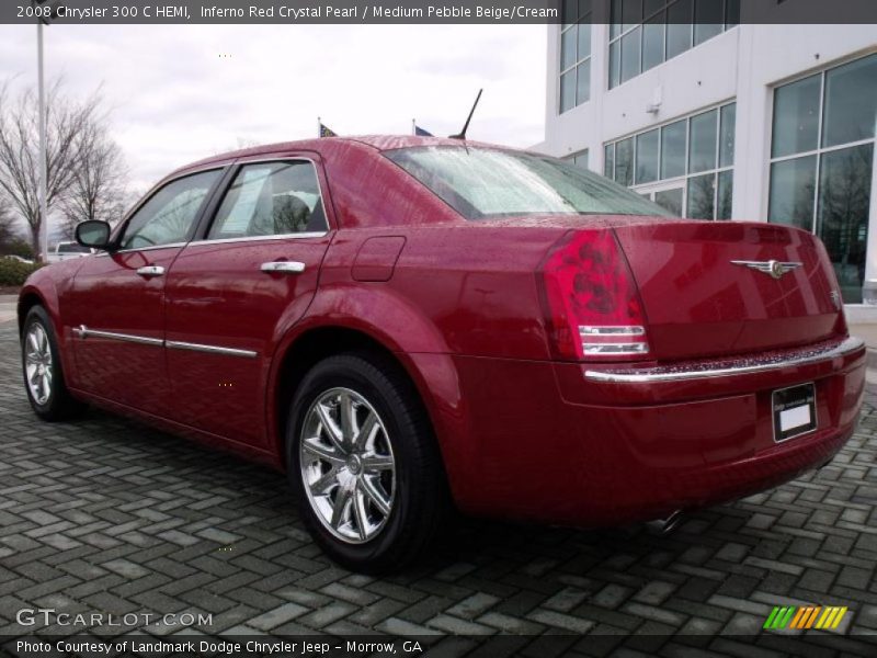 Inferno Red Crystal Pearl / Medium Pebble Beige/Cream 2008 Chrysler 300 C HEMI
