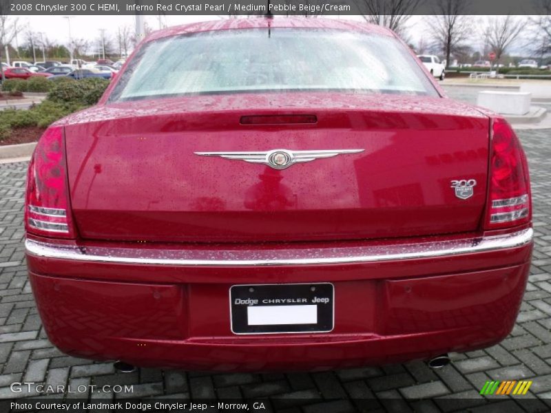Inferno Red Crystal Pearl / Medium Pebble Beige/Cream 2008 Chrysler 300 C HEMI
