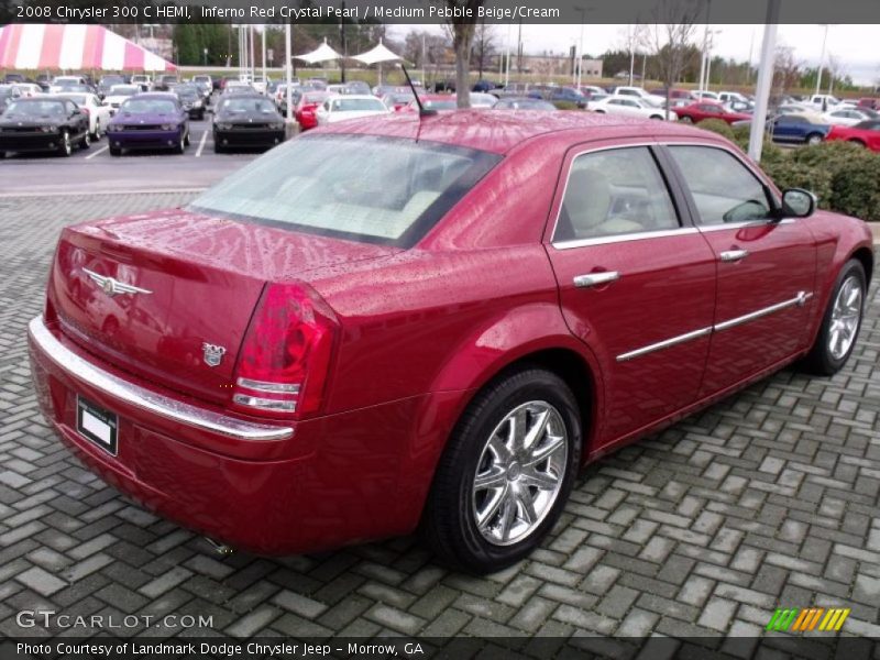 Inferno Red Crystal Pearl / Medium Pebble Beige/Cream 2008 Chrysler 300 C HEMI