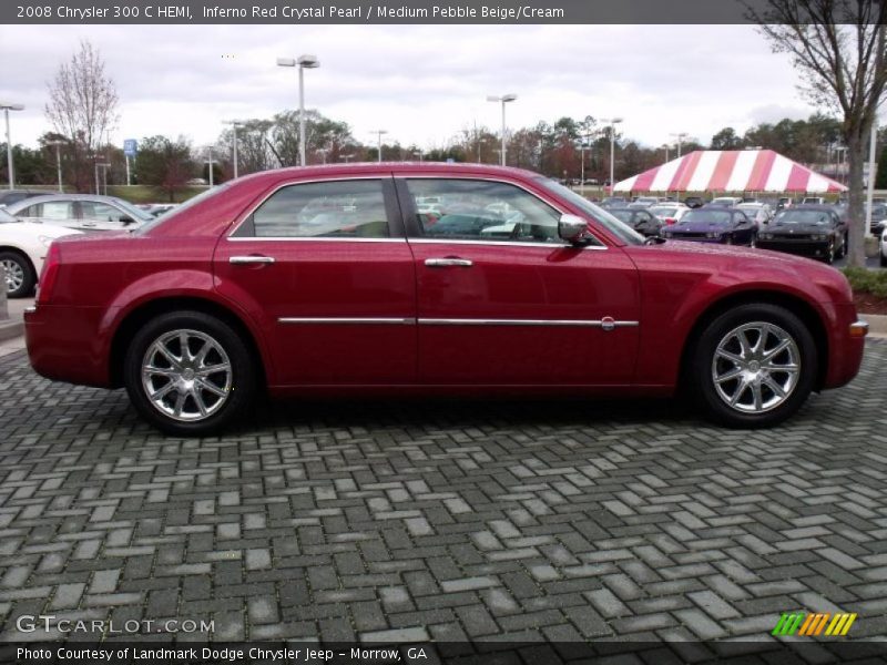 Inferno Red Crystal Pearl / Medium Pebble Beige/Cream 2008 Chrysler 300 C HEMI