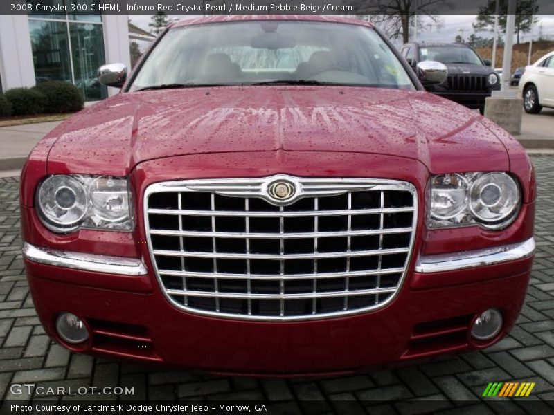 Inferno Red Crystal Pearl / Medium Pebble Beige/Cream 2008 Chrysler 300 C HEMI