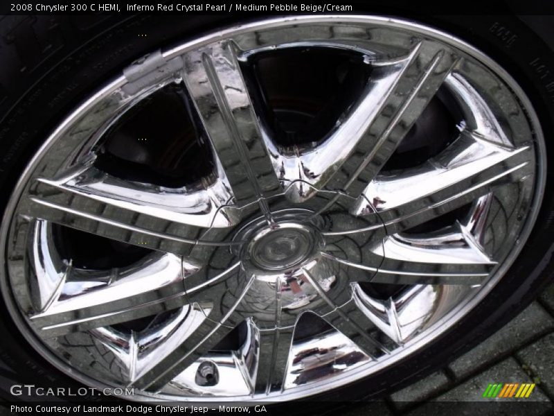 Inferno Red Crystal Pearl / Medium Pebble Beige/Cream 2008 Chrysler 300 C HEMI