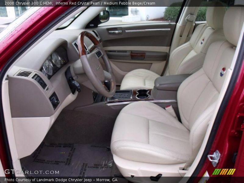 Inferno Red Crystal Pearl / Medium Pebble Beige/Cream 2008 Chrysler 300 C HEMI