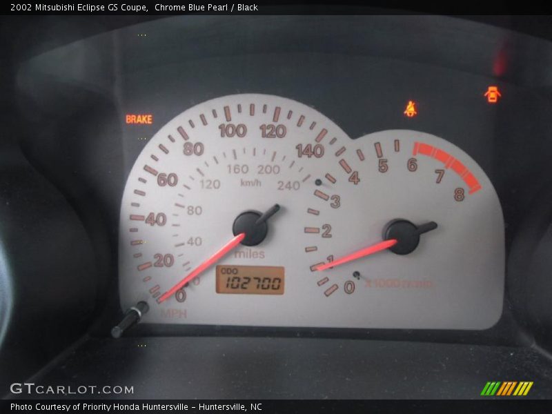 Chrome Blue Pearl / Black 2002 Mitsubishi Eclipse GS Coupe