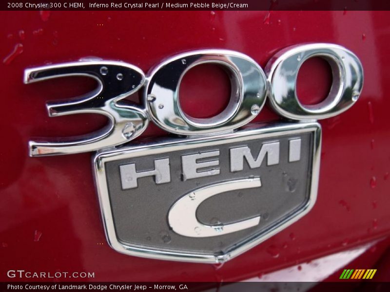 Inferno Red Crystal Pearl / Medium Pebble Beige/Cream 2008 Chrysler 300 C HEMI