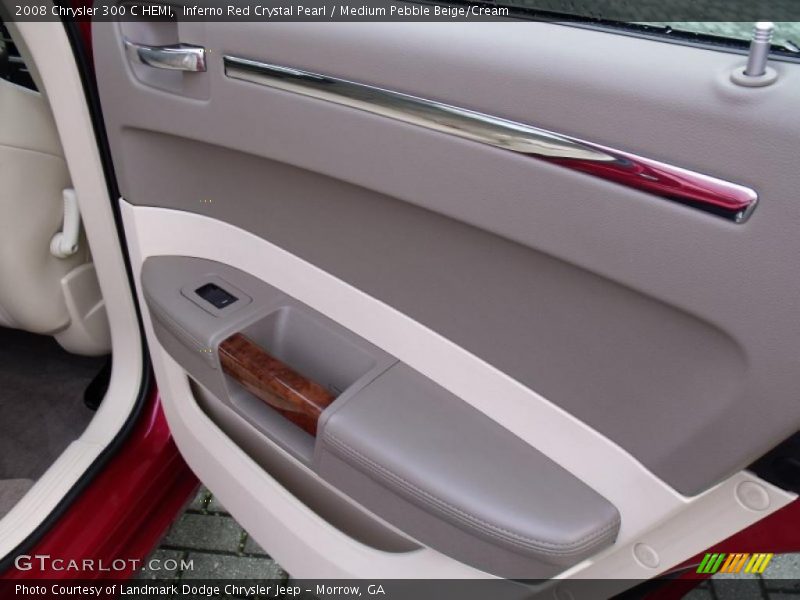 Inferno Red Crystal Pearl / Medium Pebble Beige/Cream 2008 Chrysler 300 C HEMI