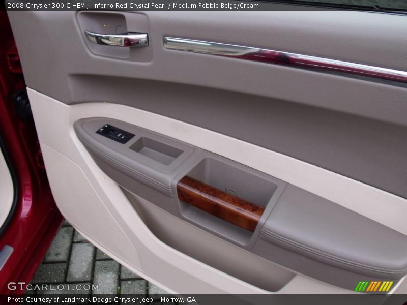 Inferno Red Crystal Pearl / Medium Pebble Beige/Cream 2008 Chrysler 300 C HEMI