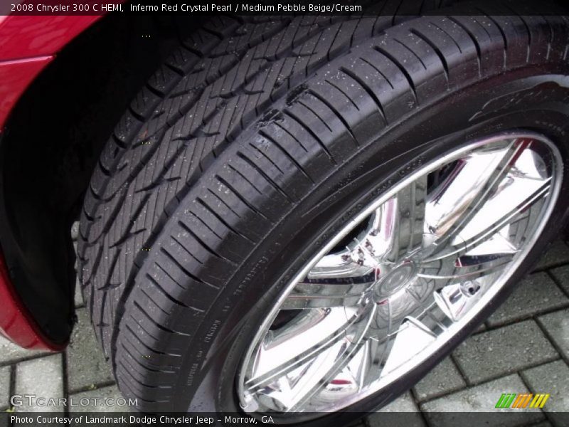 Inferno Red Crystal Pearl / Medium Pebble Beige/Cream 2008 Chrysler 300 C HEMI